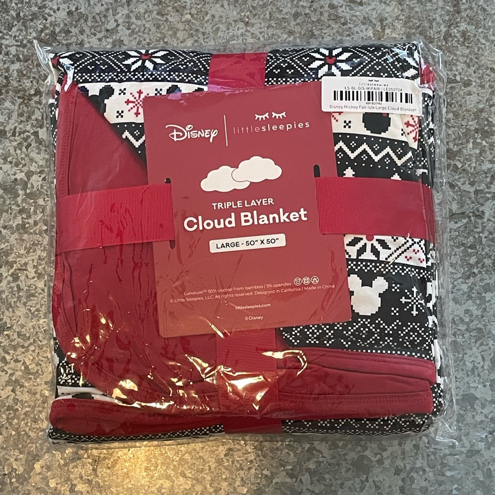 NWT Little Sleepies Fair Isle Large Cloud Blanket